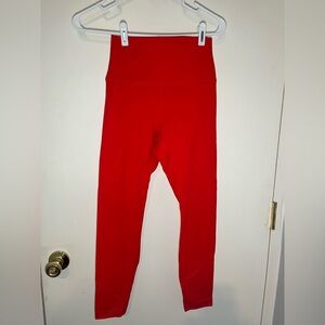 Red Leggings, Size Small, EUC